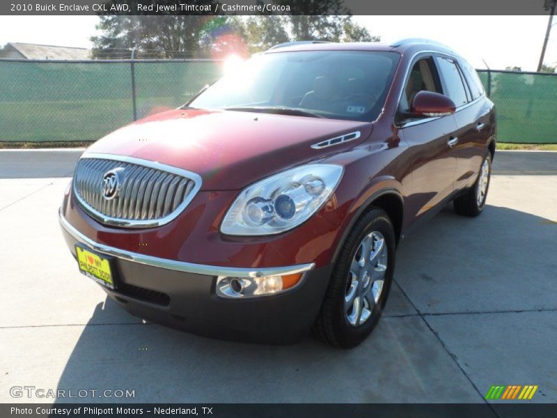 Red Jewel Tintcoat / Cashmere/Cocoa 2010 Buick Enclave CXL AWD