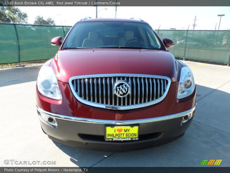 Red Jewel Tintcoat / Cashmere/Cocoa 2010 Buick Enclave CXL AWD