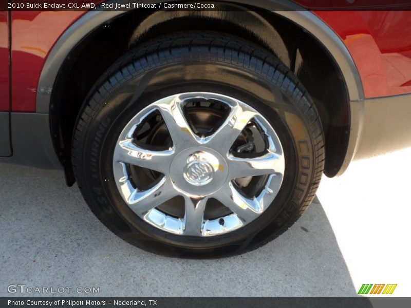 Red Jewel Tintcoat / Cashmere/Cocoa 2010 Buick Enclave CXL AWD