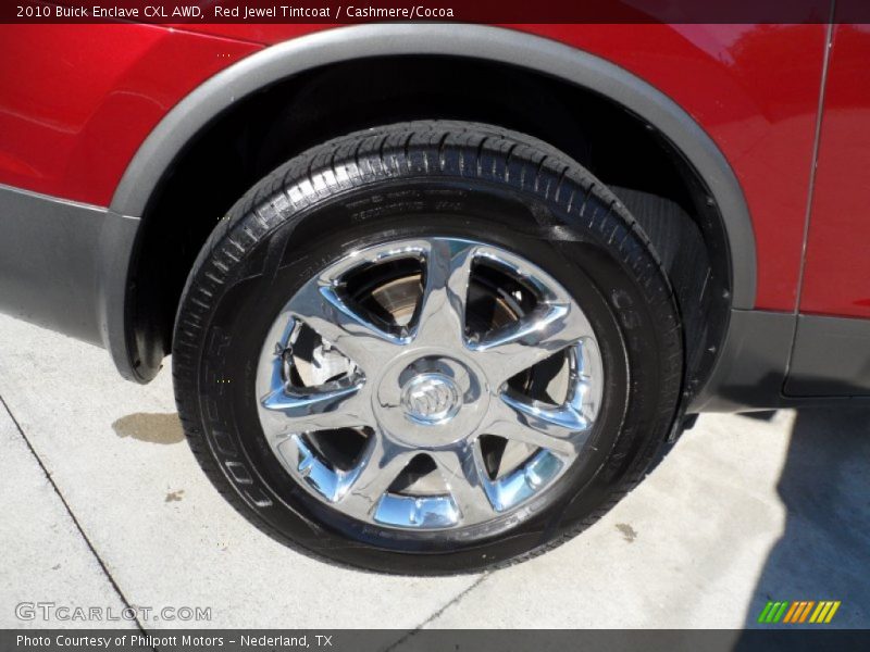 Red Jewel Tintcoat / Cashmere/Cocoa 2010 Buick Enclave CXL AWD