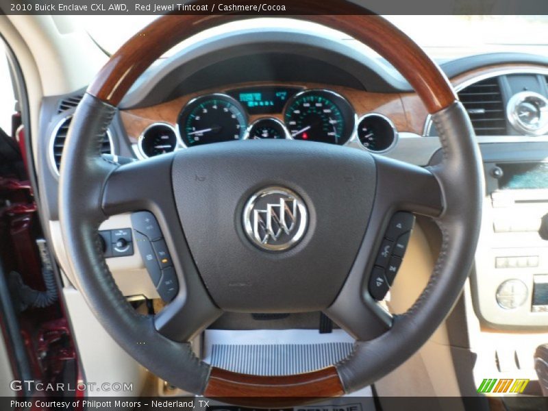 Red Jewel Tintcoat / Cashmere/Cocoa 2010 Buick Enclave CXL AWD