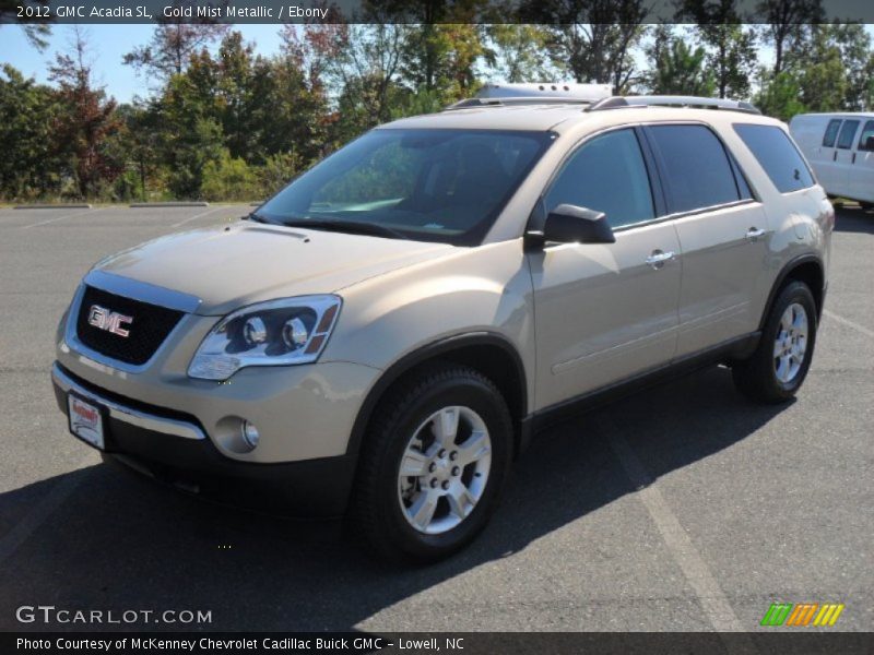 Gold Mist Metallic / Ebony 2012 GMC Acadia SL