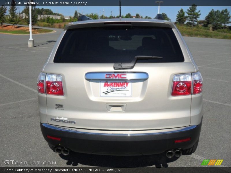 Gold Mist Metallic / Ebony 2012 GMC Acadia SL