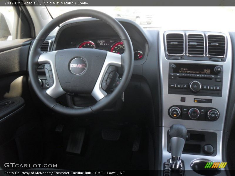 Gold Mist Metallic / Ebony 2012 GMC Acadia SL
