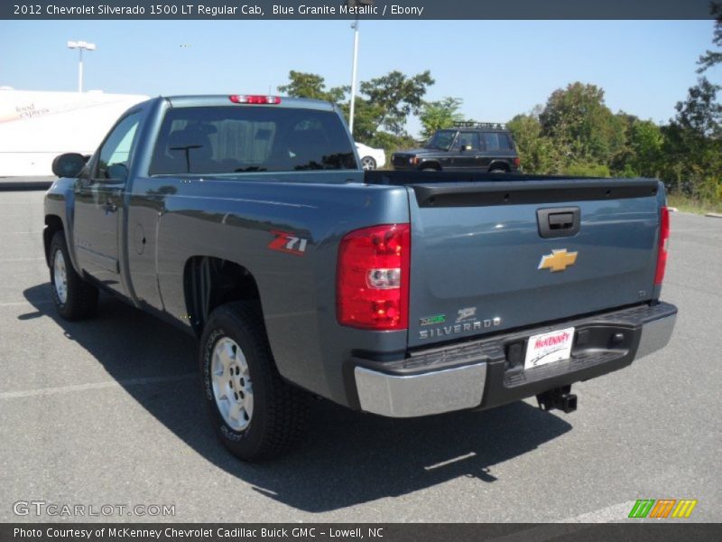 Blue Granite Metallic / Ebony 2012 Chevrolet Silverado 1500 LT Regular Cab