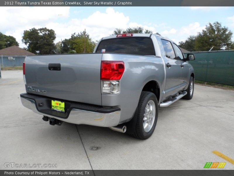 Silver Sky Metallic / Graphite 2012 Toyota Tundra Texas Edition CrewMax