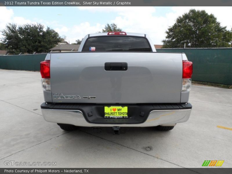 Silver Sky Metallic / Graphite 2012 Toyota Tundra Texas Edition CrewMax