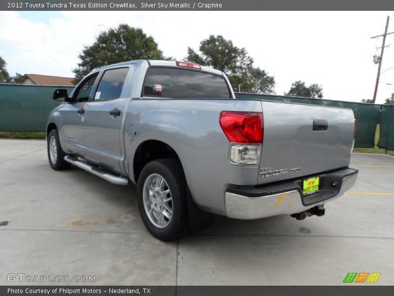 Silver Sky Metallic / Graphite 2012 Toyota Tundra Texas Edition CrewMax