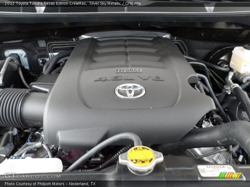  2012 Tundra Texas Edition CrewMax Engine - 4.6 Liter DOHC 32-Valve Dual VVT-i V8