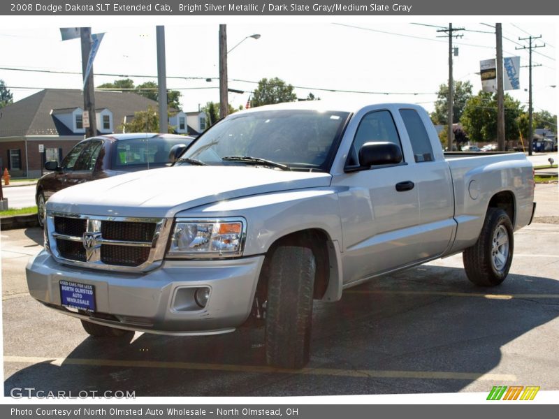 Bright Silver Metallic / Dark Slate Gray/Medium Slate Gray 2008 Dodge Dakota SLT Extended Cab