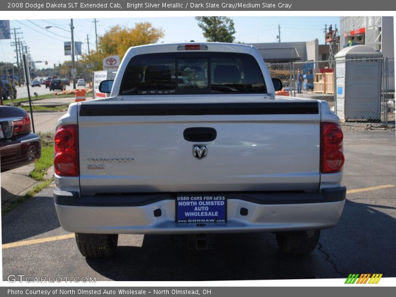 Bright Silver Metallic / Dark Slate Gray/Medium Slate Gray 2008 Dodge Dakota SLT Extended Cab