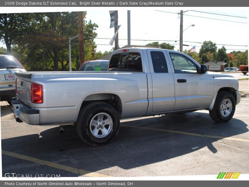 Bright Silver Metallic / Dark Slate Gray/Medium Slate Gray 2008 Dodge Dakota SLT Extended Cab