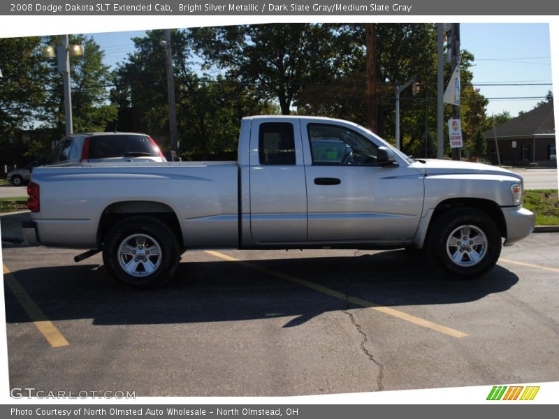Bright Silver Metallic / Dark Slate Gray/Medium Slate Gray 2008 Dodge Dakota SLT Extended Cab