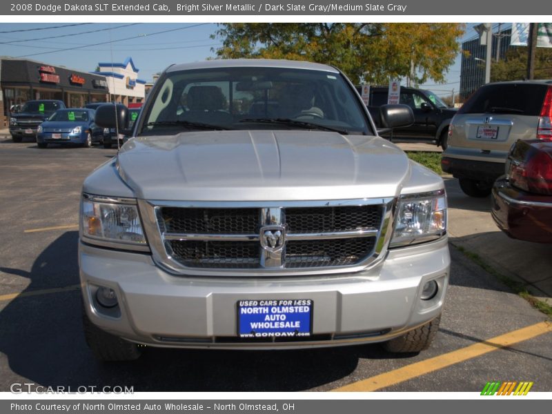 Bright Silver Metallic / Dark Slate Gray/Medium Slate Gray 2008 Dodge Dakota SLT Extended Cab