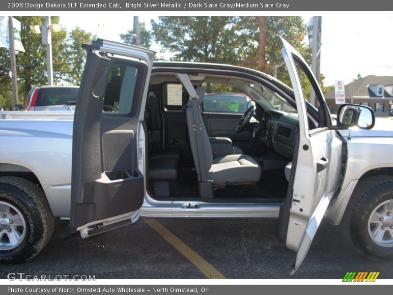 Bright Silver Metallic / Dark Slate Gray/Medium Slate Gray 2008 Dodge Dakota SLT Extended Cab