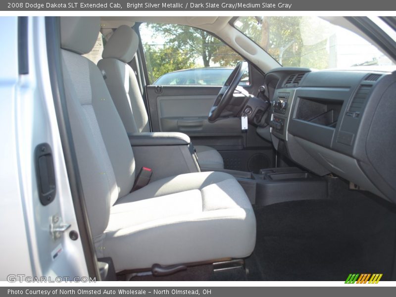 Bright Silver Metallic / Dark Slate Gray/Medium Slate Gray 2008 Dodge Dakota SLT Extended Cab