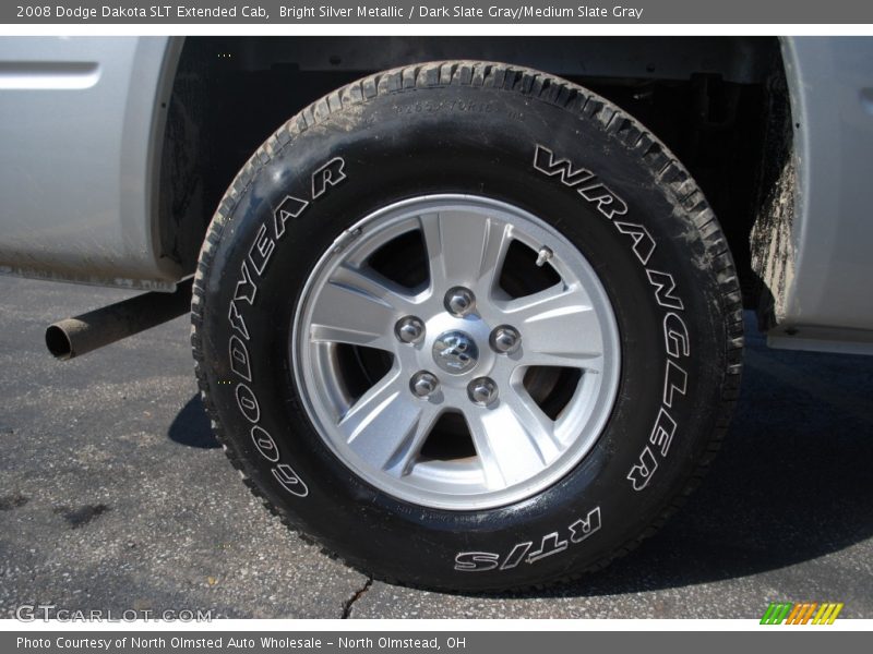 Bright Silver Metallic / Dark Slate Gray/Medium Slate Gray 2008 Dodge Dakota SLT Extended Cab