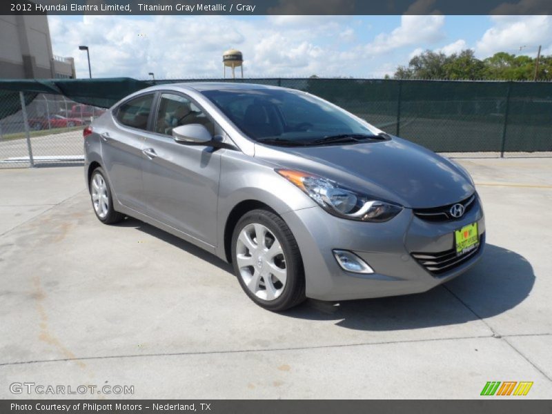 Titanium Gray Metallic / Gray 2012 Hyundai Elantra Limited