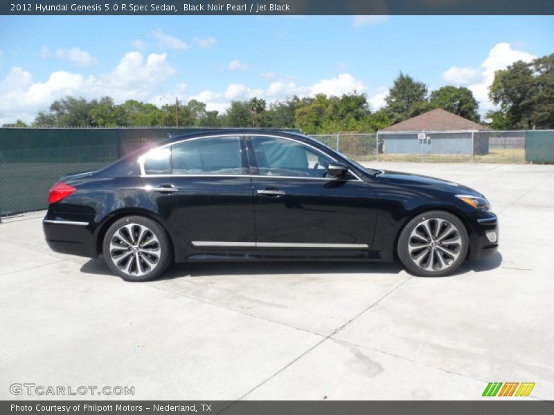 Black Noir Pearl / Jet Black 2012 Hyundai Genesis 5.0 R Spec Sedan