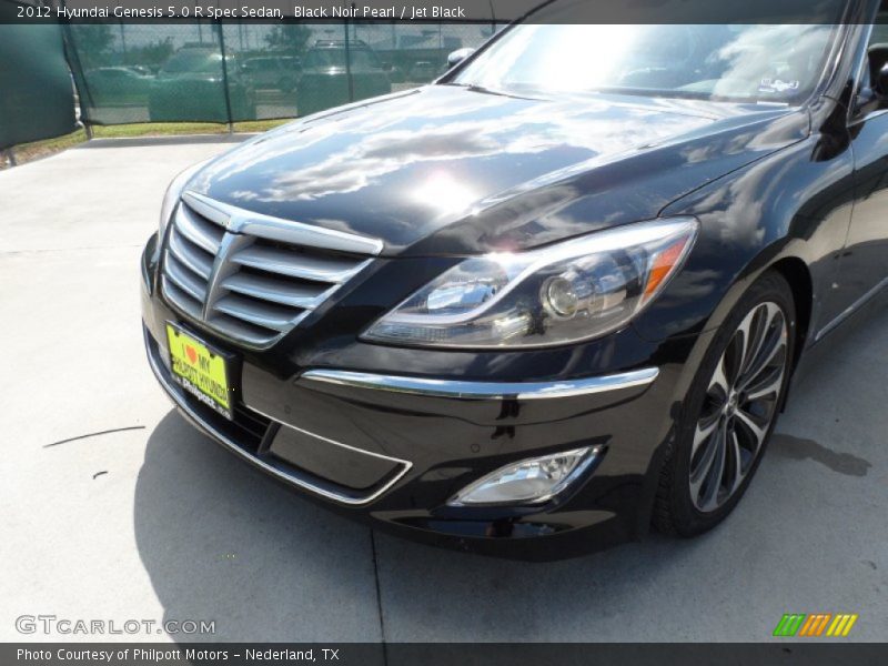 Black Noir Pearl / Jet Black 2012 Hyundai Genesis 5.0 R Spec Sedan