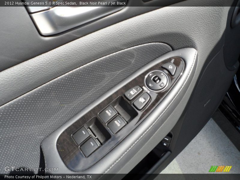 Black Noir Pearl / Jet Black 2012 Hyundai Genesis 5.0 R Spec Sedan