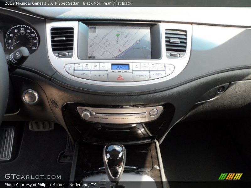 Black Noir Pearl / Jet Black 2012 Hyundai Genesis 5.0 R Spec Sedan