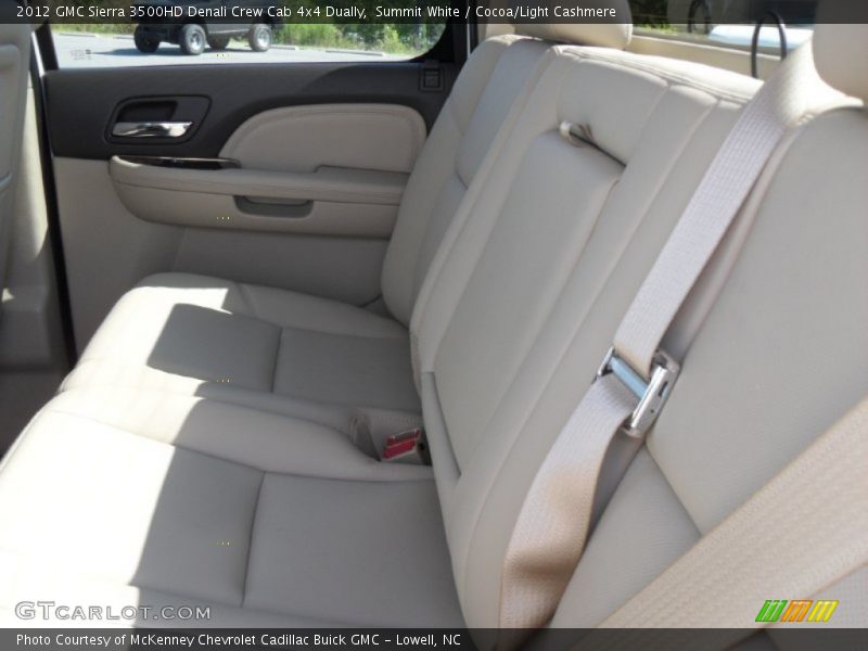 Summit White / Cocoa/Light Cashmere 2012 GMC Sierra 3500HD Denali Crew Cab 4x4 Dually