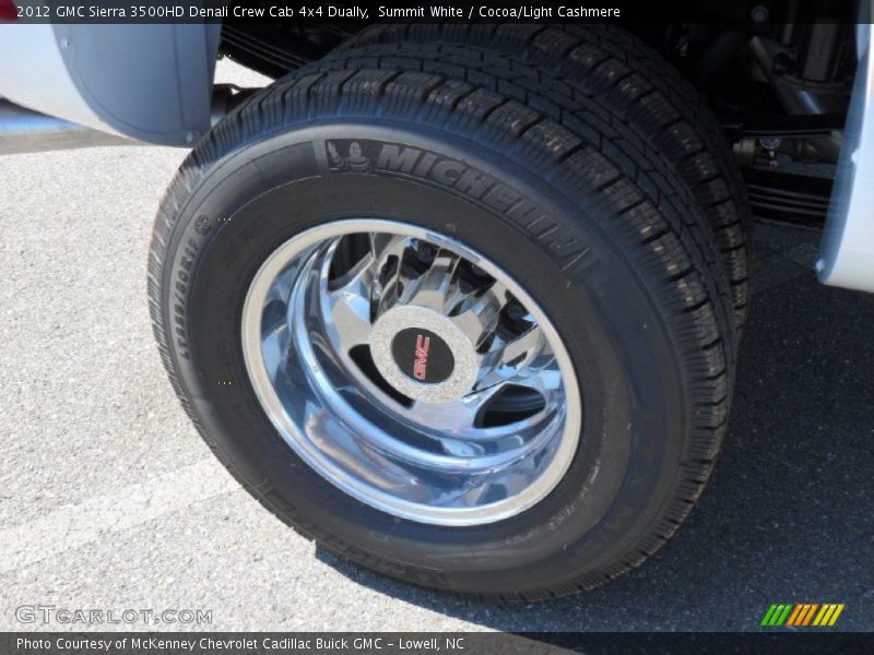 Summit White / Cocoa/Light Cashmere 2012 GMC Sierra 3500HD Denali Crew Cab 4x4 Dually