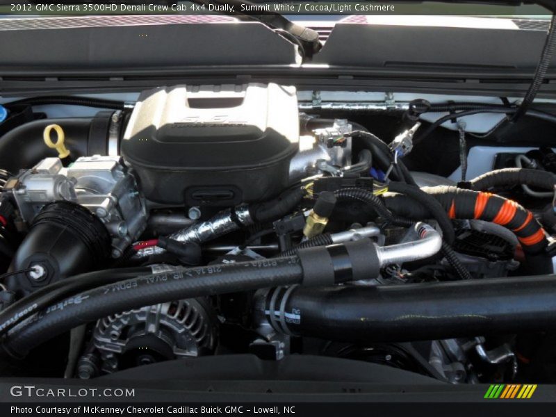 Summit White / Cocoa/Light Cashmere 2012 GMC Sierra 3500HD Denali Crew Cab 4x4 Dually
