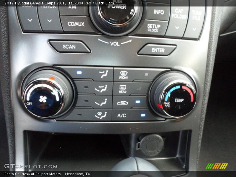 Controls of 2012 Genesis Coupe 2.0T