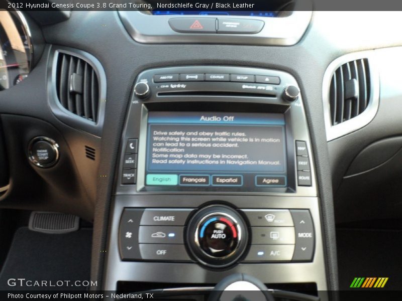 Controls of 2012 Genesis Coupe 3.8 Grand Touring