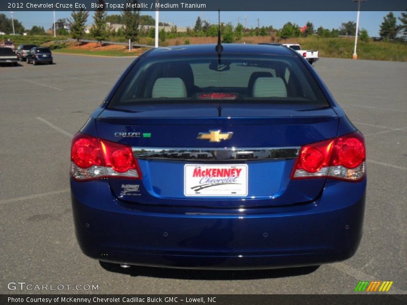 Blue Topaz Metallic / Medium Titanium 2012 Chevrolet Cruze Eco