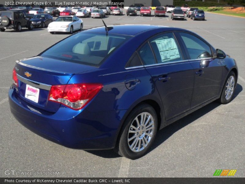 Blue Topaz Metallic / Medium Titanium 2012 Chevrolet Cruze Eco