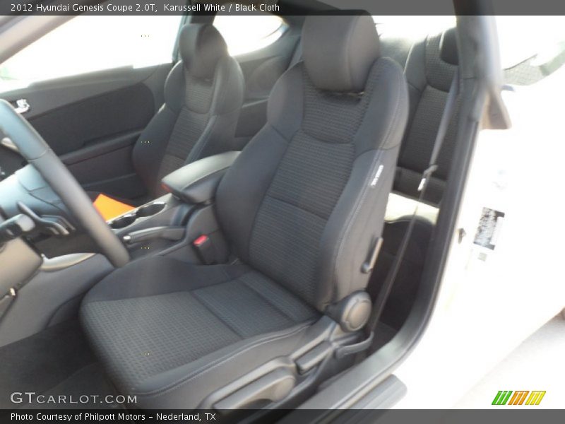  2012 Genesis Coupe 2.0T Black Cloth Interior