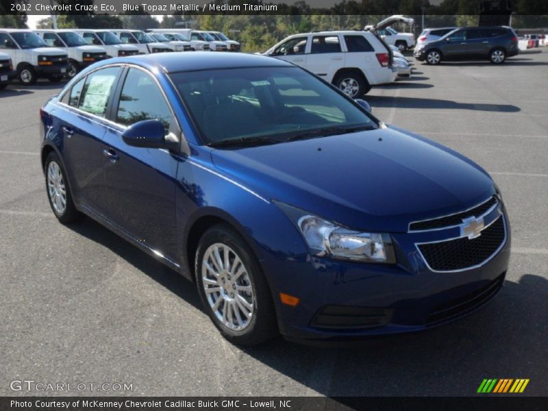 Blue Topaz Metallic / Medium Titanium 2012 Chevrolet Cruze Eco