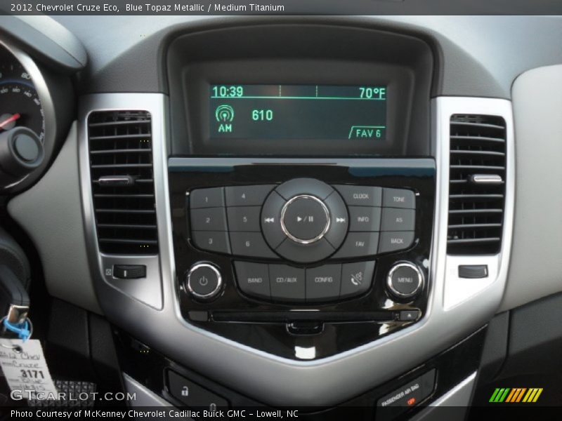 Blue Topaz Metallic / Medium Titanium 2012 Chevrolet Cruze Eco