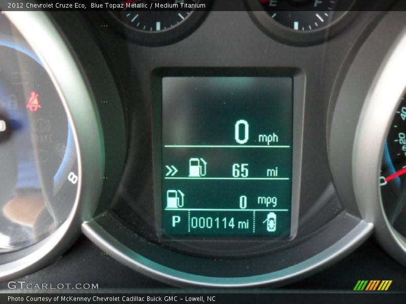 Blue Topaz Metallic / Medium Titanium 2012 Chevrolet Cruze Eco