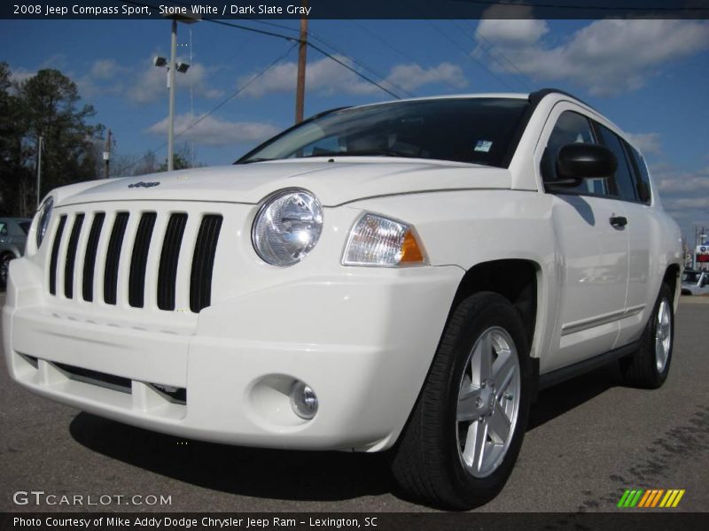 Stone White / Dark Slate Gray 2008 Jeep Compass Sport