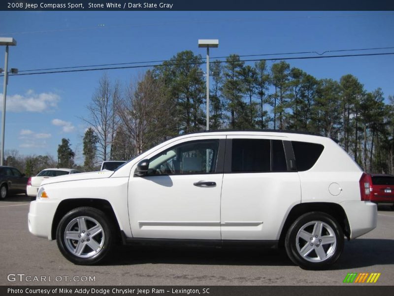 Stone White / Dark Slate Gray 2008 Jeep Compass Sport
