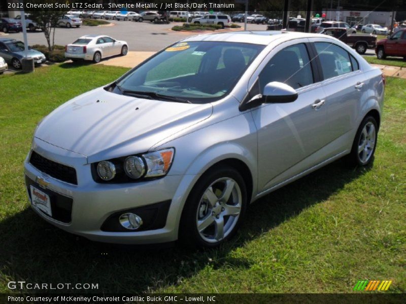 Silver Ice Metallic / Jet Black/Dark Titanium 2012 Chevrolet Sonic LTZ Sedan
