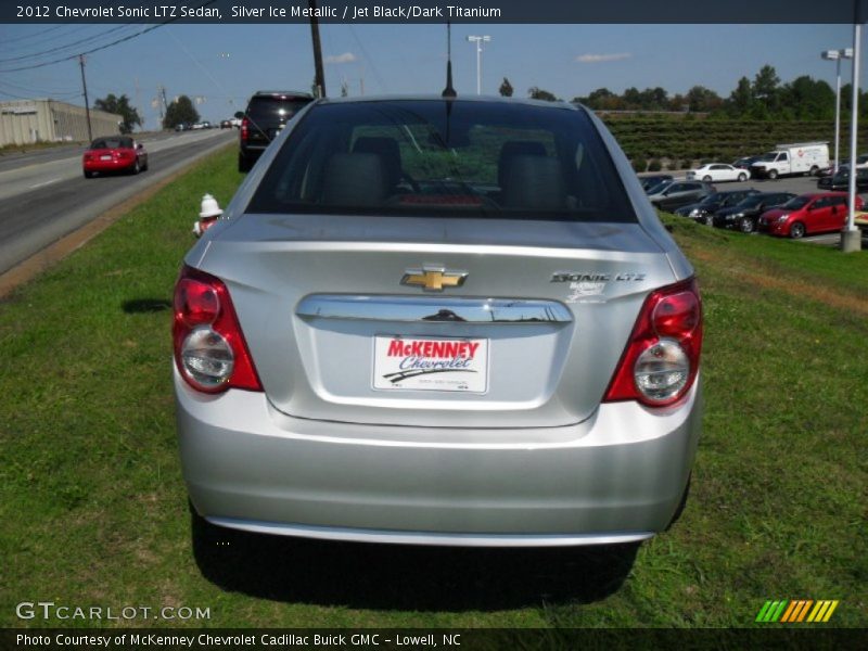 Silver Ice Metallic / Jet Black/Dark Titanium 2012 Chevrolet Sonic LTZ Sedan