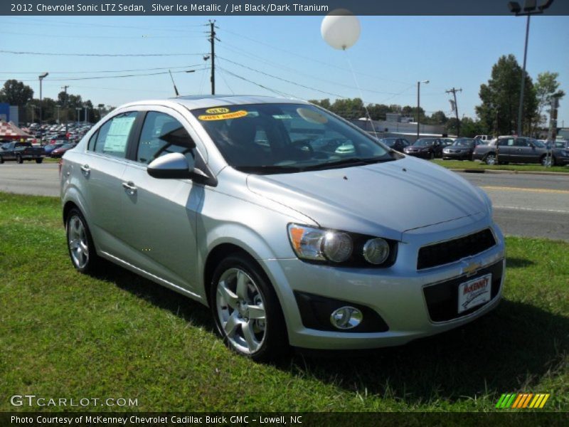 Silver Ice Metallic / Jet Black/Dark Titanium 2012 Chevrolet Sonic LTZ Sedan