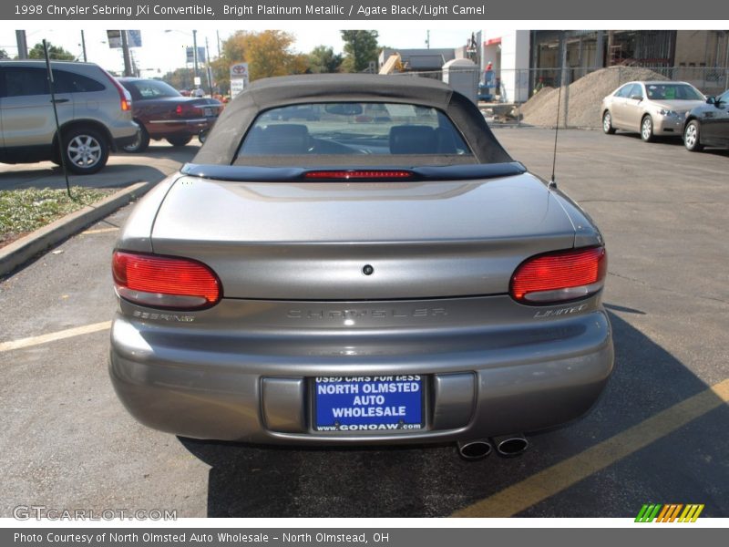Bright Platinum Metallic / Agate Black/Light Camel 1998 Chrysler Sebring JXi Convertible