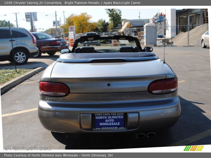 Bright Platinum Metallic / Agate Black/Light Camel 1998 Chrysler Sebring JXi Convertible