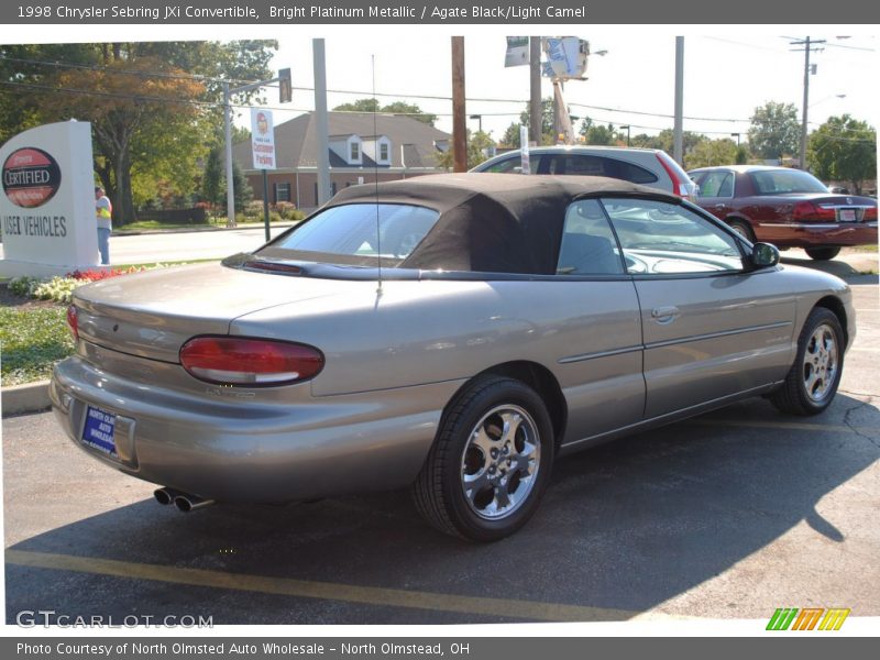 Bright Platinum Metallic / Agate Black/Light Camel 1998 Chrysler Sebring JXi Convertible