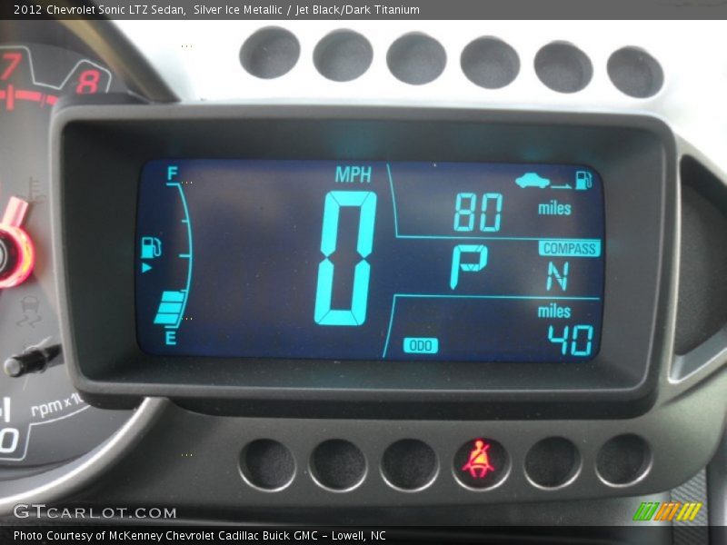 Silver Ice Metallic / Jet Black/Dark Titanium 2012 Chevrolet Sonic LTZ Sedan