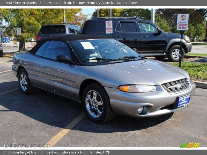 Bright Platinum Metallic / Agate Black/Light Camel 1998 Chrysler Sebring JXi Convertible