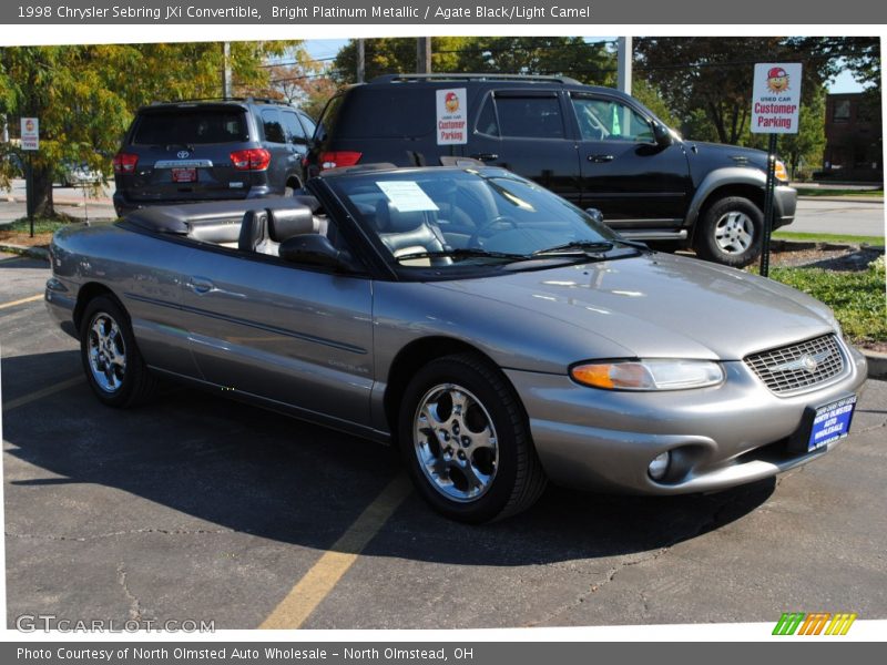 Bright Platinum Metallic / Agate Black/Light Camel 1998 Chrysler Sebring JXi Convertible