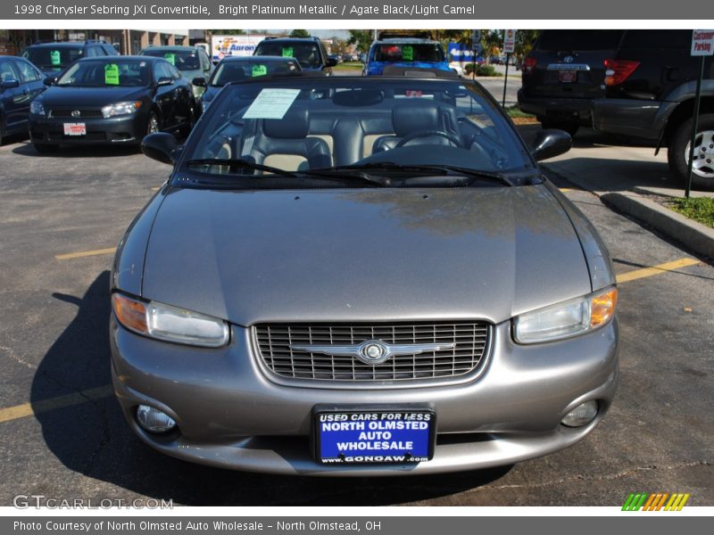 Bright Platinum Metallic / Agate Black/Light Camel 1998 Chrysler Sebring JXi Convertible
