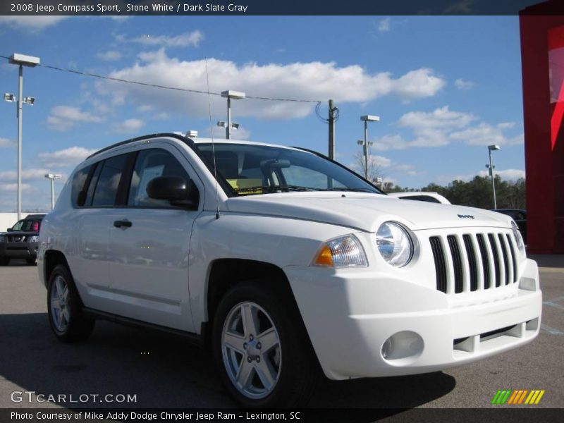 Stone White / Dark Slate Gray 2008 Jeep Compass Sport